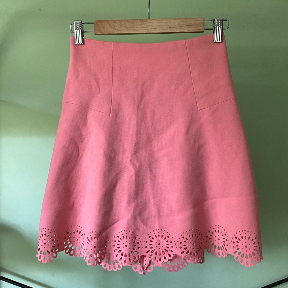 LOFT Skirt Scalloped Laser Cut Hem